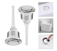 Favengo 2 pcs Boutons de Chasse d'Eau ABS à Simple Pression Bouton Poussoir Chasse d'Eau Remplacez Bouton de Chasse d'Eau Bouton de Toilette à Simple Pression