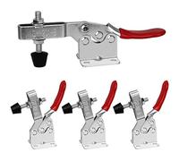 Favengo 4 PCS Pince à Genouillère Serrage GH-201-B, Capacité de Poids 90 kg Sauterelle de Serrage, Serrage à Genouillère Antidérapant Robuste Rapide pour Menuiserie Soudage Moules