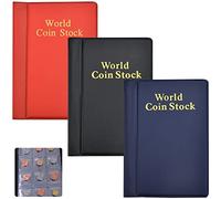 Favengo Album de Collection Numismatique - 3 PCS, 360 Grilles 2.7*3cm, Rangement pour Pièces de Monnaie, Classeur Route 2 Euro