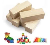 Favengo Lot de 6 blocs de bois de tilleul à sculpter, grands blocs de bois de tilleul à sculpter, bois de tilleul à sculpter, bois de balsa pour sculpter, bois de tilleul brut, blocs en bois non