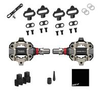 Favero Assioma PRO MX-2, compteur de puissance à pédale latérale à double détection avec crampons supplémentaires, crampons SPD compatibles avec VTT, Bluetooth et connectivité ANT+ pour vélo, GPS