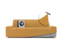 FAVERTI Case de canapé élastique - Quatre Places - Protecteur de qualité, Produit écologique. Taille Super réglable et Universelle. Lavage Facile - Antacaros. Durable et résistant. NOVELE Jaune