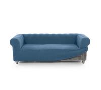 FAVERTI Housse de canapé Chester 3 Places de 180 à 230 cm | Modèle Novel | Bleu Ciel | Protecteur de canapé Chester de qualité en Tissu Jacquard Toucher Coton