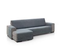 FAVERTI® Housse de canapé d'angle Gauche 240 cm (Vue de Face) | modèle PEGO | Gris foncé | Chenille Toucher Extra Doux, Protecteur de Chaise de qualité fabriqué en Espagne avec matériau recyclé