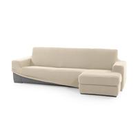 FAVERTI® Housse de canapé d'angle Super élastique avec accoudoir Court Droit (Vue de Face) | Modèle Novel | Beige | Protecteur de qualité en Tissu Jacquard Toucher Coton