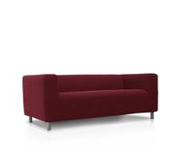 FAVERTI® Housse de canapé Super élastique Compatible avec Le canapé KLIPPAN 2 Places IKEA | Modèle NOVELE | Bordeaux | Protecteur de qualité en Tissu Jacquard Toucher Coton