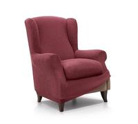 FAVERTI® Housse de Fauteuil à Oreilles élastique de 70 à 100 cm | Modèle Reale | Fuchsia foncé | Housse réglable pour Fauteuil à Oreilles Universelle | Protecteur de qualité en Tissu Jacquard Toucher