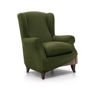 FAVERTI® Housse de Fauteuil à Oreilles élastique de 70 à 100 cm | Modèle Reale | Pelouse | Housse réglable pour Fauteuil à Oreilles Universelle | Protecteur de qualité en Tissu Jacquard Toucher Coton