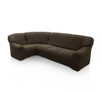 FAVERTI Housse de Protection de canapé d'angle élastique de 3,4 à 5,4 m Modèle Novel en Daim Tissu Jacquard Toucher Coton