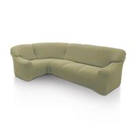 FAVERTI Housse de Protection de canapé d'angle élastique de 3,4 à 5,4 m Modèle NOVELE Pistache Protecteur de qualité en Tissu Jacquard Toucher Coton