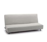 FAVERTI® Housse élastique pour canapé lit clic clac Trois Places | Modèle Reale | Housse de canapé lit Universelle | Protecteur de qualité en Tissu Jacquard Toucher Coton | Gris Clair