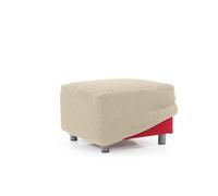 FAVERTI Housse Pouf Super élastique | Housse Repose-Pieds carrée 40 à 60 cm de côté | Modèle NOVELE | Protecteur de qualité en Tissu Jacquard Toucher Coton | Housse ottomane carrée