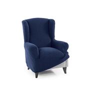 FAVERTI Housse Super élastique pour Fauteuil à Oreilles 1 Place 70 à 100 cm Bleu Marine Protecteur de qualité en Tissu Jacquard Toucher Coton Protecteur de Fauteuil à Oreilles