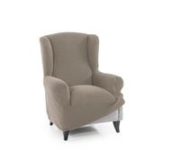 FAVERTI® Housse Super élastique pour Fauteuil à Oreilles 1 Place 70 à 100 cm | Modèle NOVELE | Lin | Protecteur de qualité en Tissu Jacquard Toucher Coton | Protecteur de Fauteuil à Oreilles