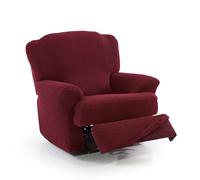 FAVERTI® Housse Super élastique pour Fauteuil Relax de 70 à 90 cm Modèle Novel Bordeaux Housse de Fauteuil inclinable Pieds séparés Protecteur de qualité en Tissu Jacquard Toucher Coton