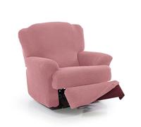 FAVERTI® Housse Super élastique pour Fauteuil Relax de 70 à 90 cm | Modèle Novel | Rose Pastel | Housse de Fauteuil inclinable Pieds séparés | Protecteur de qualité en Tissu Jacquard Toucher Coton