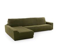 FAVERTI® Housse Super élastique pour méridienne accoudoir Long Gauche (Vue de Face) | Modèle Novel | Pelouse | Protecteur de qualité en Tissu Jacquard Toucher Coton