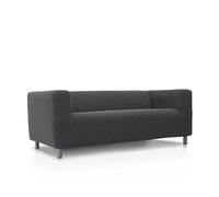 FAVERTI IKEA Housse de canapé Compatible avec Le canapé Klippan 2 Places Modèle Novel Gris foncé Protecteur de qualité en Tissu Jacquard Toucher Coton