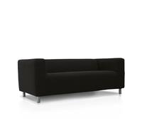 FAVERTI® IKEA Housse de canapé Super élastique Compatible avec Le canapé Klippan 2 Places Modèle NOVELE Noir Protecteur de qualité en Tissu Jacquard Toucher Coton