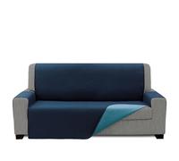 FAVERTI® Requena Housse de canapé matelassée 2 Places en Toile Lavable et Turquoise réversible 120 cm