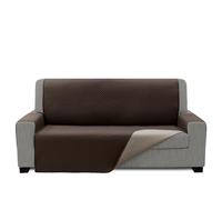 FAVERTI® Requena Housse de canapé matelassée 3 Places réversible en Toile Lavable fabriquée en Espagne 170 cm Marron et Beige