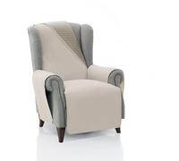 FAVERTI® Requena Housse de Fauteuil rembourrée 1 Place - 55 cm (Assise) | Beige écru, réversible, Compatible avec fauteuils de Relaxation et Oreilles | Toile Lavable | Fabriqué en Espagne