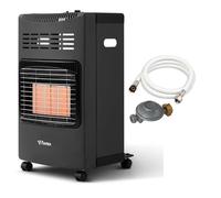 FAVEX - Chauffage d'appoint gaz 4200 Pliable - Prêt à l'emploi livré avec Tuyau et détendeur - Intérieur - Brûleur Infrarouge - 3 Puissances de Chauffe - jusqu'à 40 m², Pliable