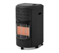 FAVEX - Chauffage d'appoint gaz Calgary - Intérieur - Brûleur céramique Infrarouge - 3 Puissances de Chauffe - Jusqu'à 40 m², Acier, Noir