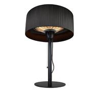 FAVEX - Chauffage de table Sirmione noir - Chauffage extérieur électrique - 1 500 W - surface de chauffe jusqu'à 2 m² - IP44 - acier peint - sécurité coupe-circuit