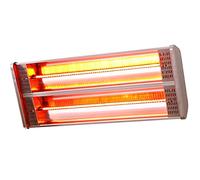FAVEX - CHAUFFAGE ELECTRIQUE RIVA 2 - Extérieur - Support Mural Ajustable - Télécommande - 50 x 8 x 25 cm - Inox
