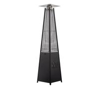 FAVEX - Parasol chauffant gaz Flamme Noir - Extérieur - Prêt à l'emploi livré avec tuyau et détendeur - 13 Kw - 12m² - 51,5 x 57,5 x 228 cm