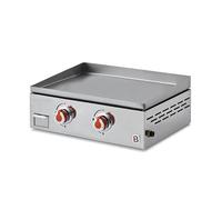 plancha au gaz BRASERO Joana Inox 2 Feux - Surface de cuisson 53 x 40 cm - Gris