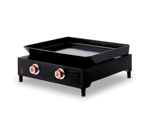 FAVEX - Plancha Saverio Acier 2 Feux Brasero - Fabrication Française - Plaque en Fonte - Surface de cuisson 60 x 52 cm - Tiroir graisse - 4,6 kW