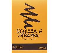 Favini Schizza e strappa bloc-notes 150 feuilles A4 - Blocs-notes (150 feuilles, A4, 50 g/m², 210 mm, 297 mm), Couleur aléatoire