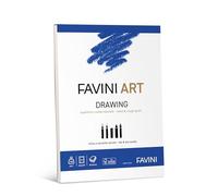 FAVINI ART BLOC COLLÉ DRAWING GRAMMURE 140 g/M2 Feuilles 30 Format 21 x 29,7 A4 cm