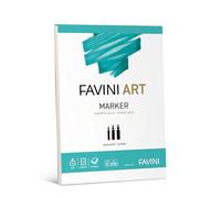 FAVINI ART BLOC COLLÉ MARKER GRAMMATURE 70 G/M2 Feuilles 50 TAILLE CM 21X29,7 A4