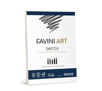 FAVINI ART BLOC COLLÉ SKETCH GRAMMATURE 90 G/M2 Feuilles 40 CM TAILLE 21 X 29,7 A4