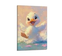 FAVIRXPYU Impression sur toile représentant un petit canard animal - Décoration murale moderne pour chambre à coucher - 30 x 45 cm