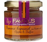 FAVOLS Compotes de Fruits Pomme Caramel au Beurre Salée 120 g - Lot de 6