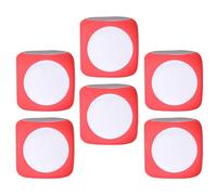 FAVOMOTO 6 Pièces Dés Effaçables À Sec Bricolage Mousses Arrondies Dés À Écrire Dés À Essuyer 6 Côtés Cubes De Comptage Dés Géants Vierges Grands Dés De Jeu Vierges pour l'enseignement des