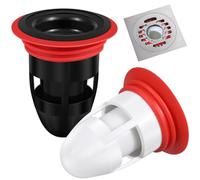 FAVOMOTO Lot de 2 préventeurs de flux de fond en silicone pour drains de sol, drainage réglable en forme de drain en silicone