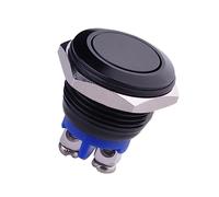 FAVOMOTO Mini Interrupteur Rond Sans Verrouillage Pousser Interrupteur à Bouton Momentané Bouton Poussoir Robuste Mini Interrupteur à Bouton Poussoir Bouton Klaxon Auto Acier Inoxydable