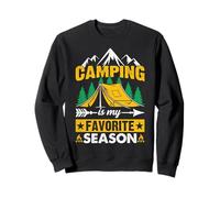 Favoris du camping avec tente et arbres Sweatshirt