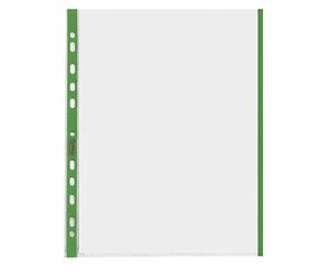 Favorit 100460031 - Enveloppes transparentes, perforées universelles, 21 x 29,7 cm, vert