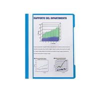 Favorit 100500008 Lot de 10 Chemises avec mécanisme à Aiguilles en métal, Pas de 8 cm, A4, Couleur Bleu, Lot de 10 pièces