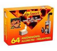 Favorit 1249 Boîte de 64 Allume-feu pour Barbecue, cheminée et poêle