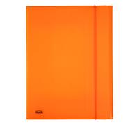 Favorit Chemise 400102282 à 3 rabats avec élastique, 24 x 33 cm, Orange fluo