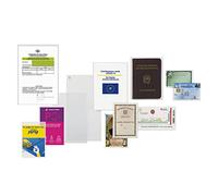 Favorit 400102318 Lot de 100 enveloppes A U avec ouverture par le haut, 7,5 x 11 cm, transparentes,