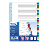 Favorit 400132469 Intercalaires numérotés de 1 à 31 avec graduations colorées pour école bureau maison 21 x 29,7 cm