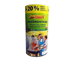 Favorit anzündsticks 120 pièces anzündstick allume barbecue pour barbecue/cheminée